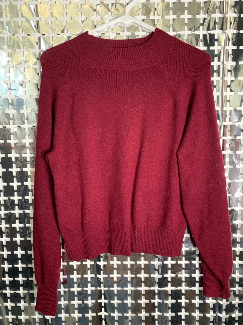 Vici Wine Red Crewneck Sweater